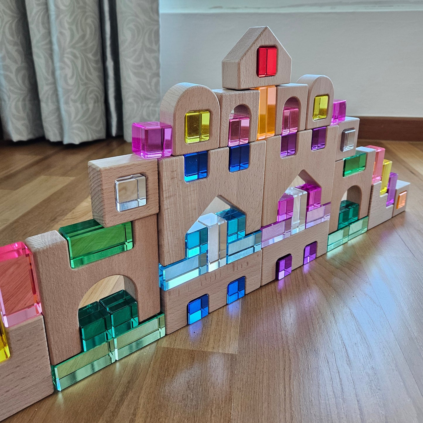 Castle with Lucite and Lucite Cuboid (Rectangle) Blocks *Discounted Bundle*