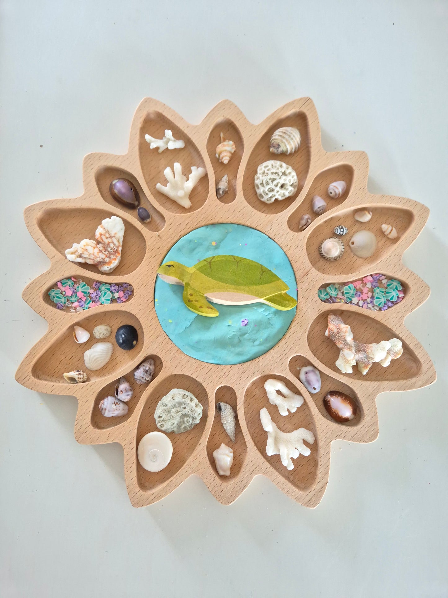 Large Beechwood Flower Tray