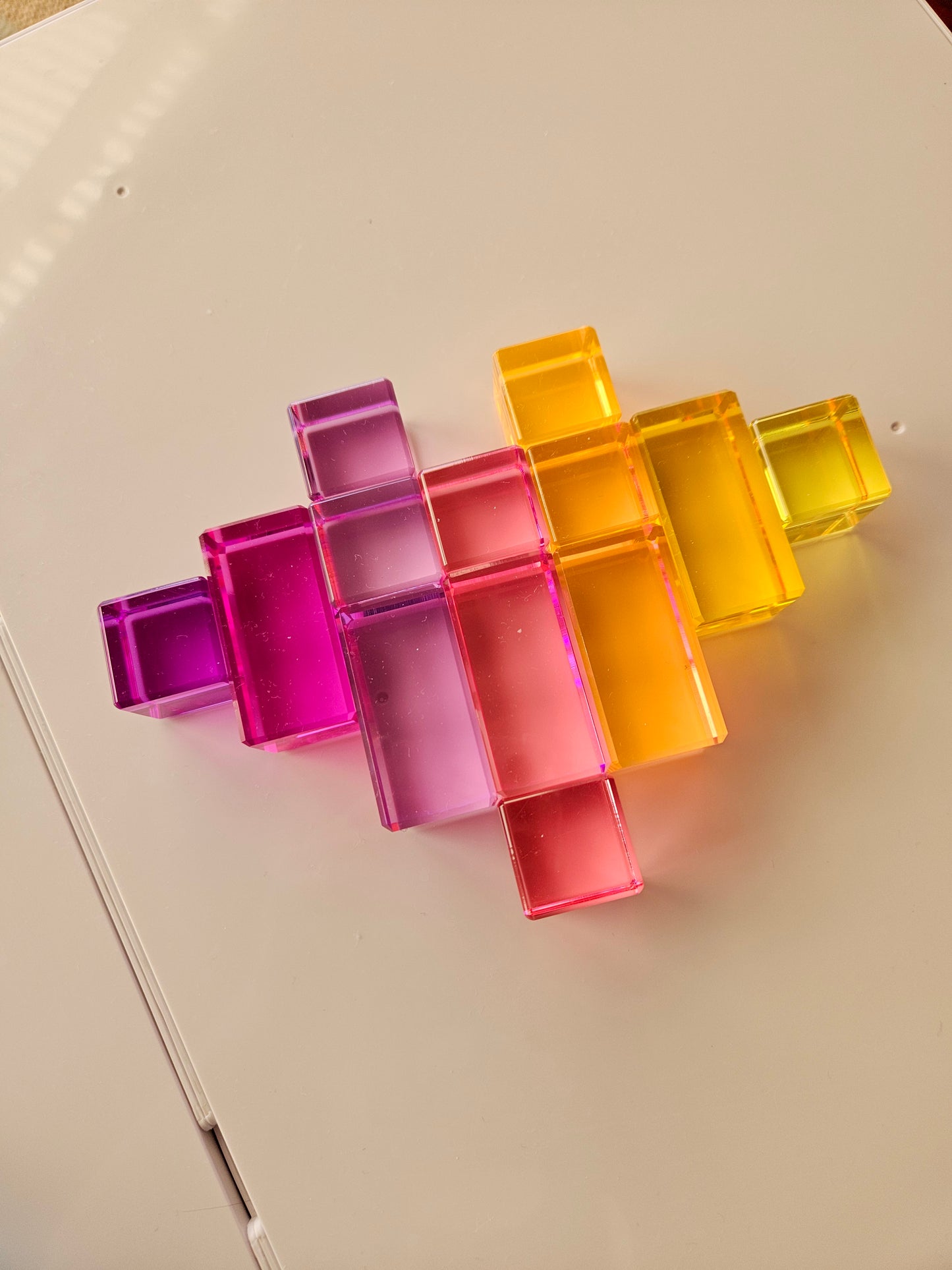 40 Mixed Lucite Blocks (Cubes & Rectangles - Pastel colours)