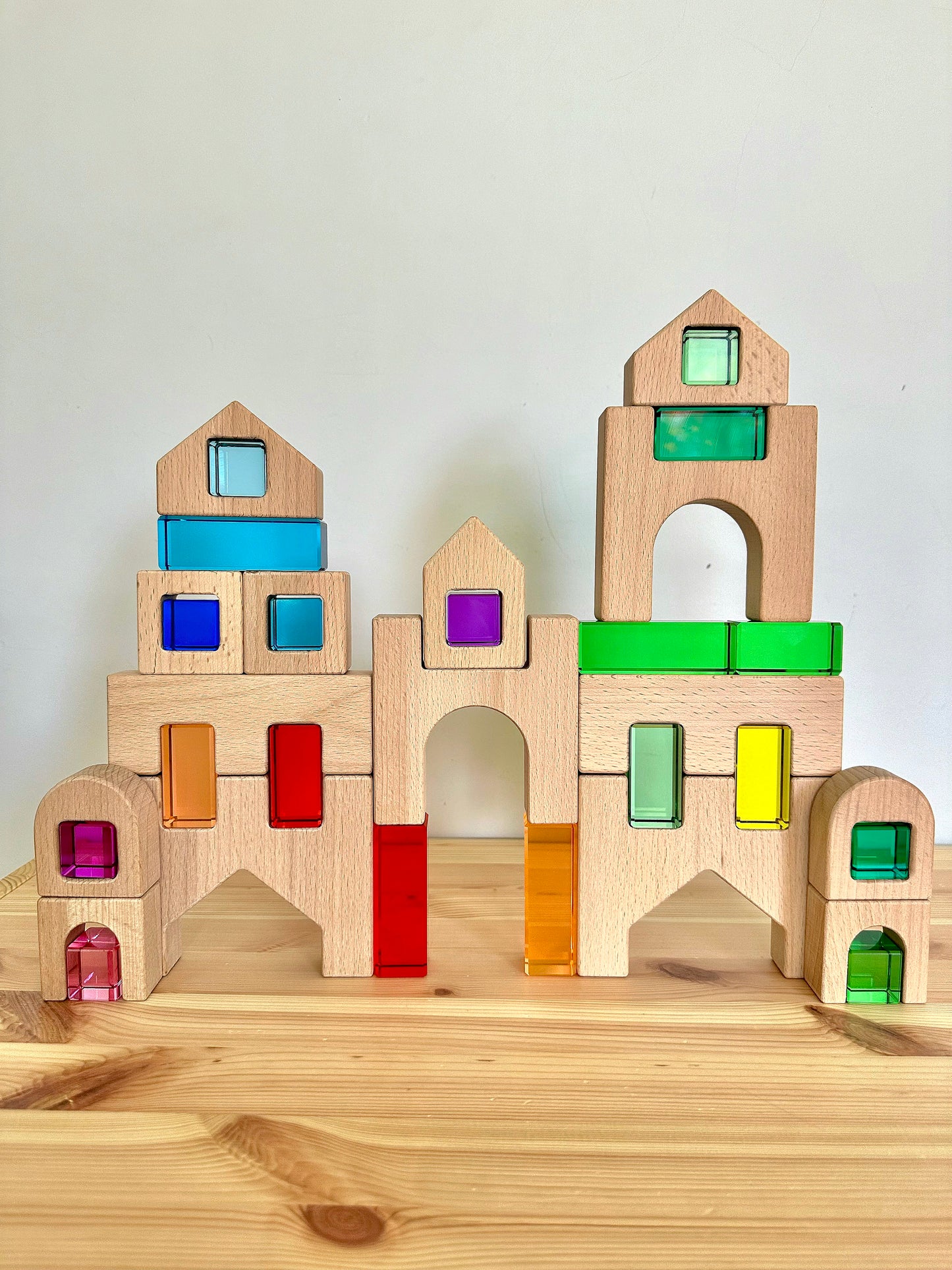 Lucite Rainbow Mountain Blocks & Castle with Lucite Blocks *Discounted bundle*