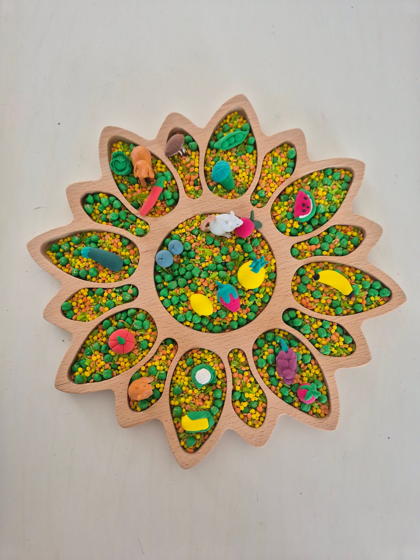 Large Beechwood Flower Tray