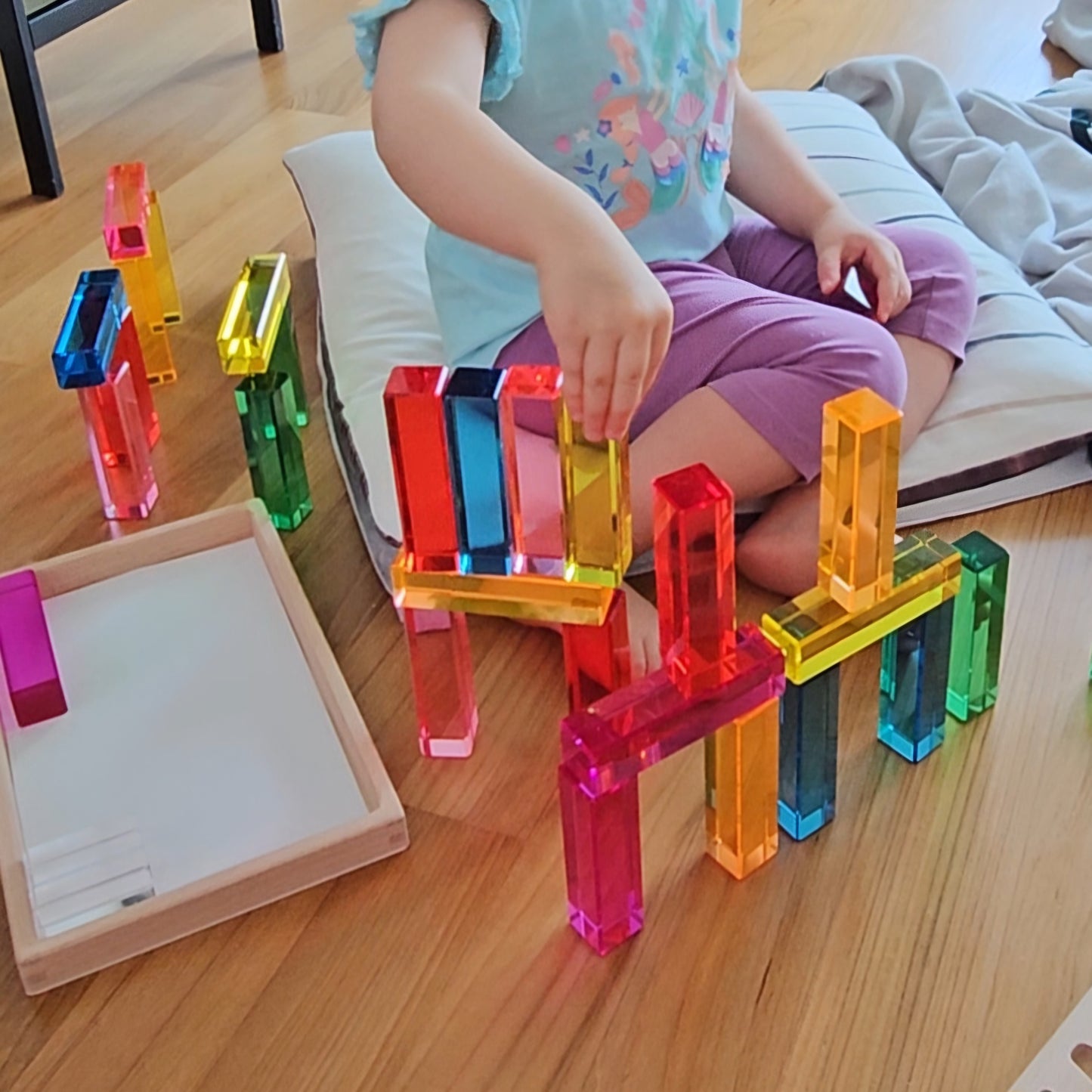 16 Lucite Pillars (Rainbow) Block Set *Exclusive Limited Edition*