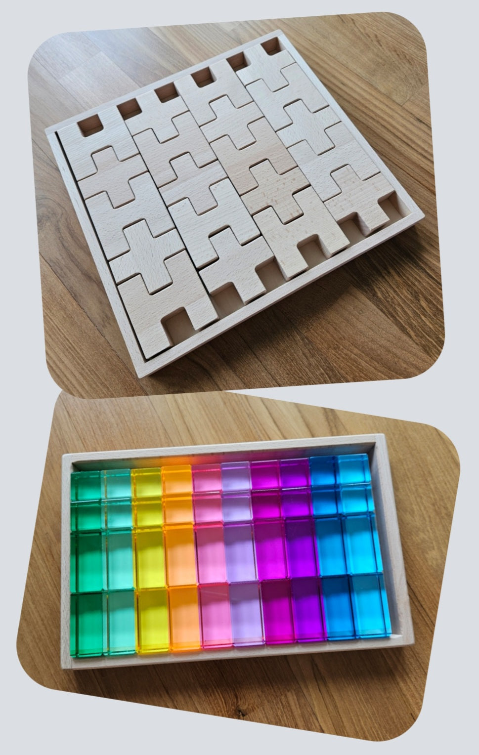 H-Cross Blocks & 40 Mixed Lucites Block Set *Discounted bundle*