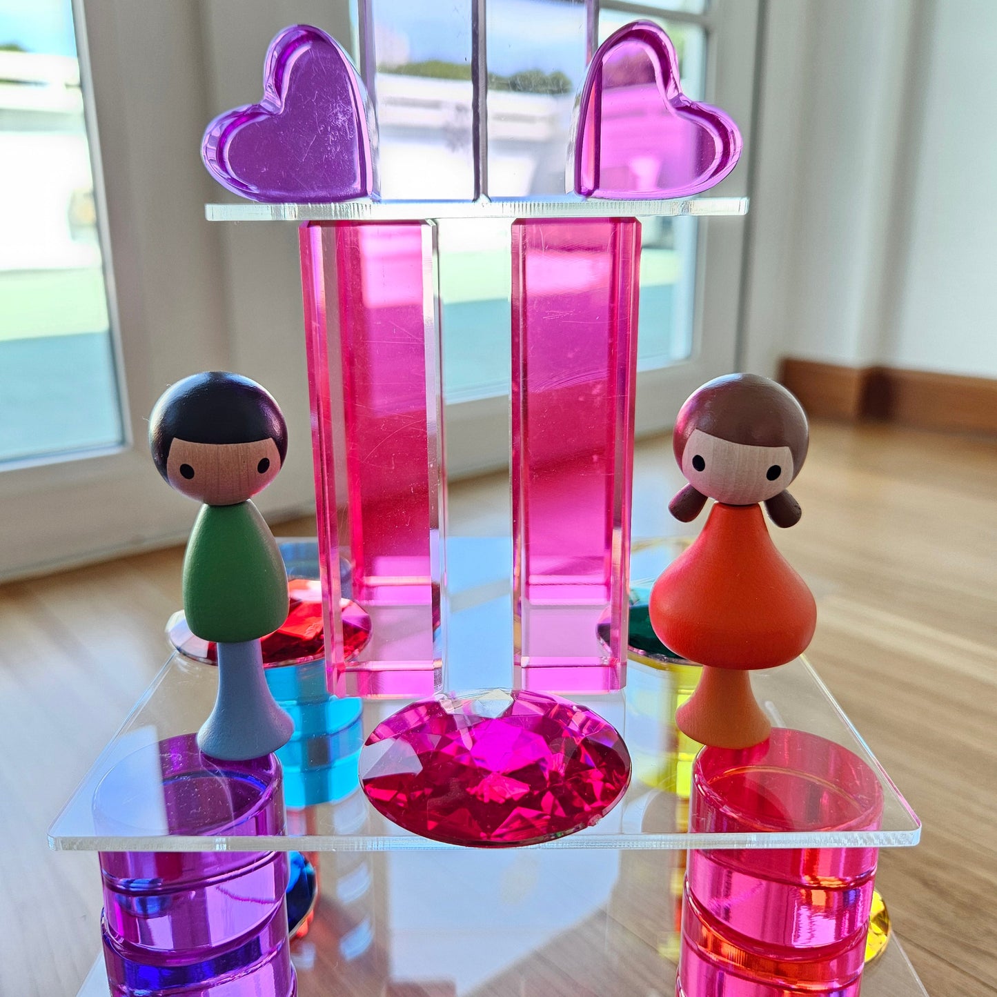6 Clear Square Acrylic Platforms