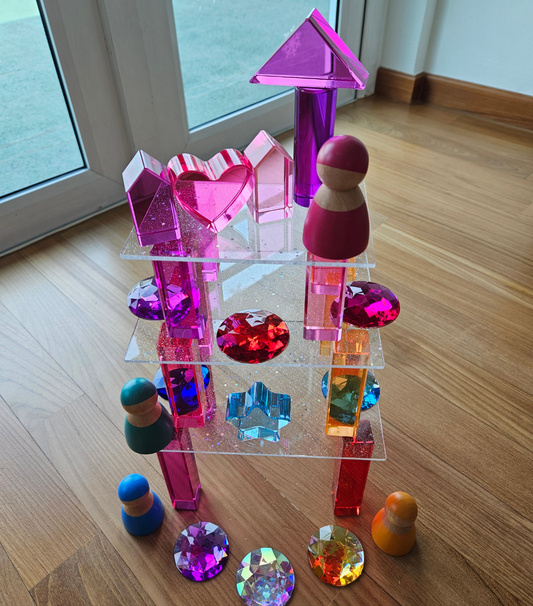 6 Glitter Rectangle Acrylic Platforms