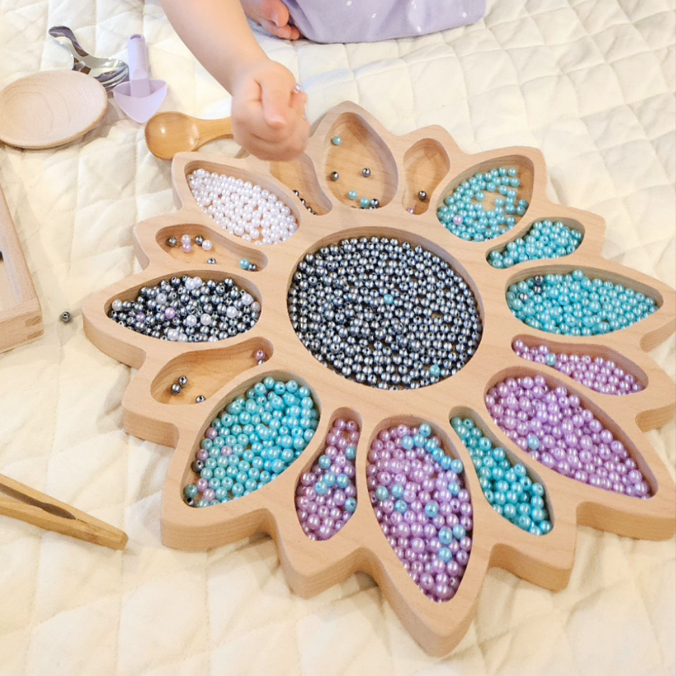 Large Beechwood Flower Tray
