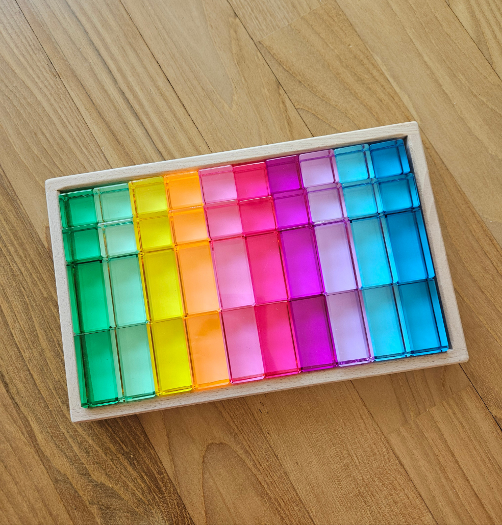 40 Mixed Lucite Blocks (Cubes & Rectangles - Candy colours)