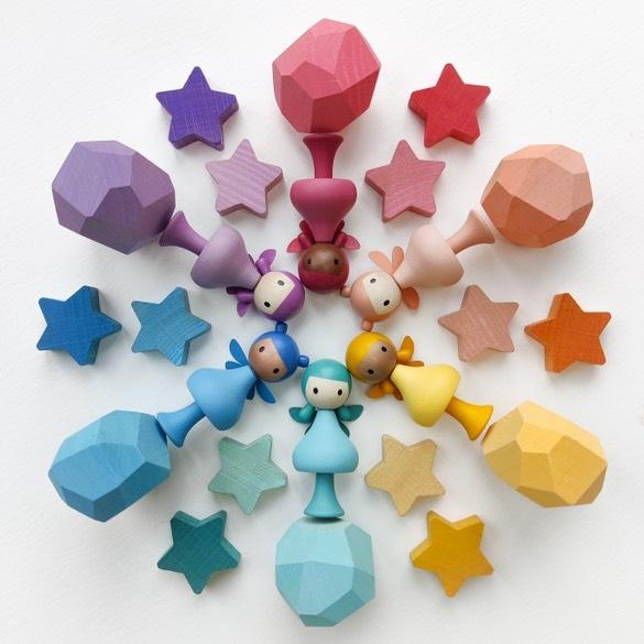 CLiCQUES Rainbow Fairies Peg Dolls