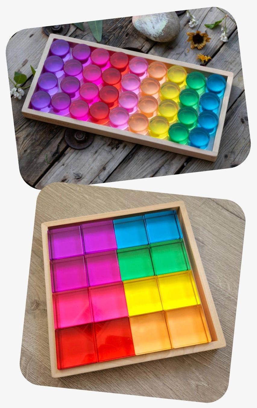 36 Lucite Rounds & 16 Majestic Lucite Squares *Discounted bundle*