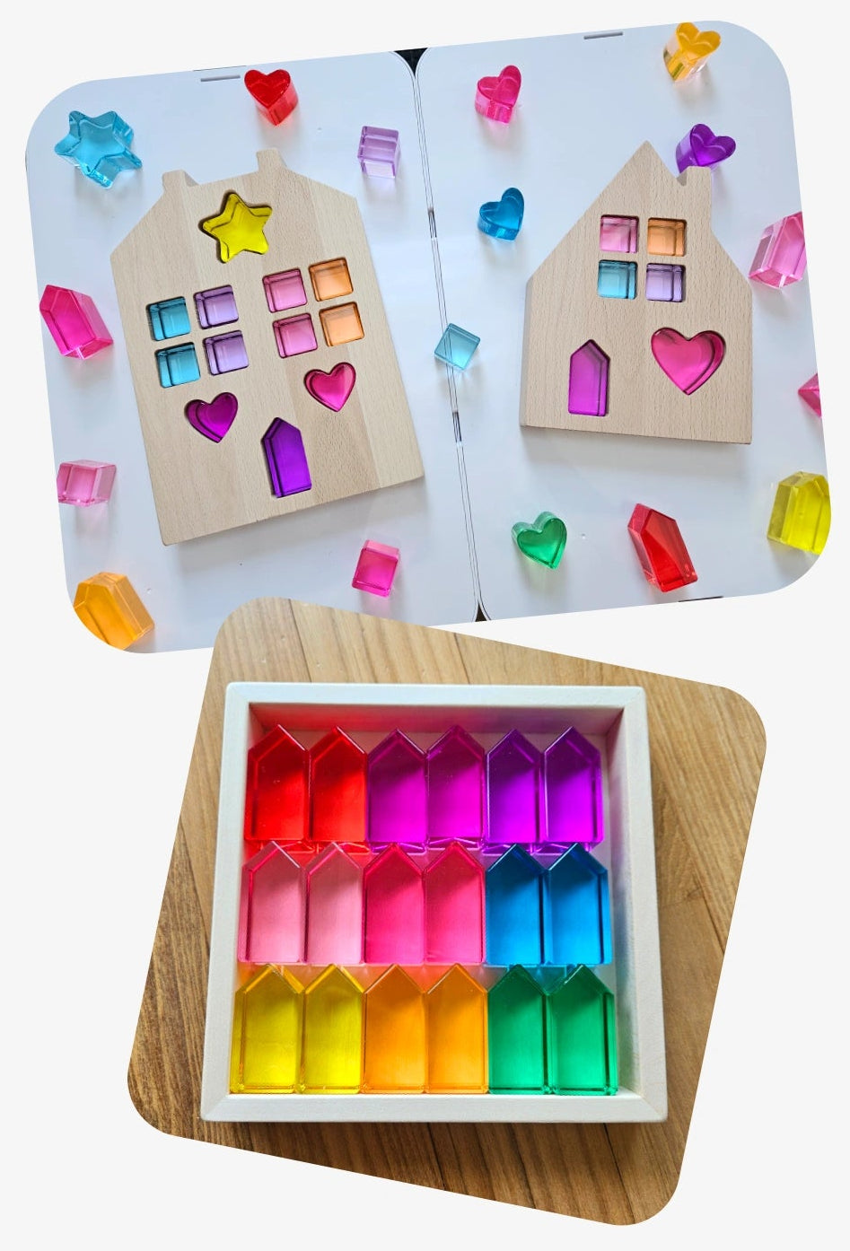 Home is Where the Heart is & 18 Lucite Houses *Discounted bundle*