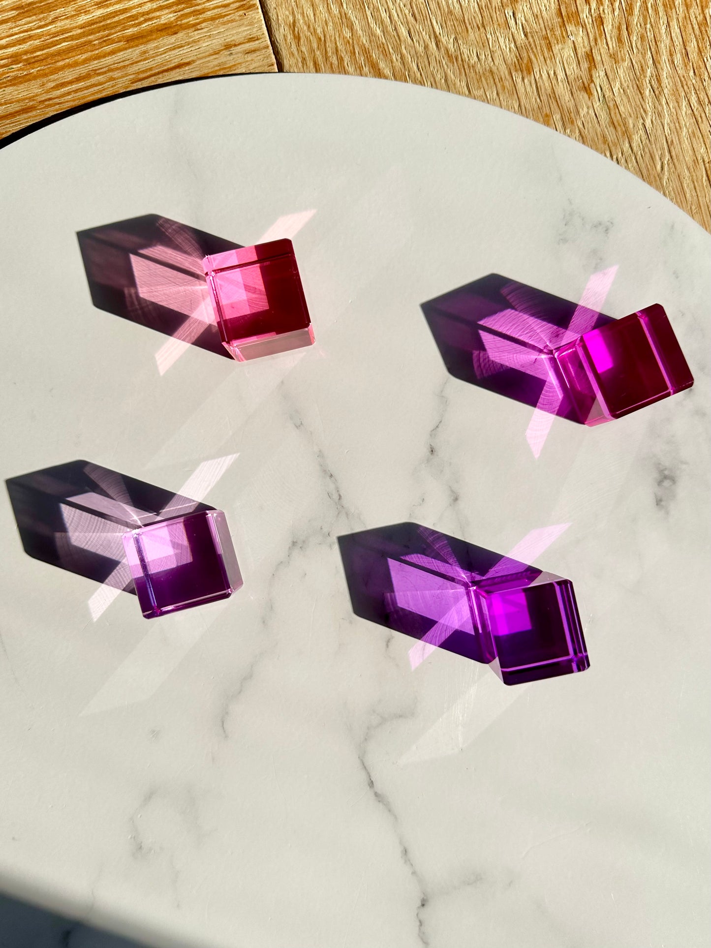 40 Mixed Lucite Blocks (Cubes & Rectangles - Light Colours)