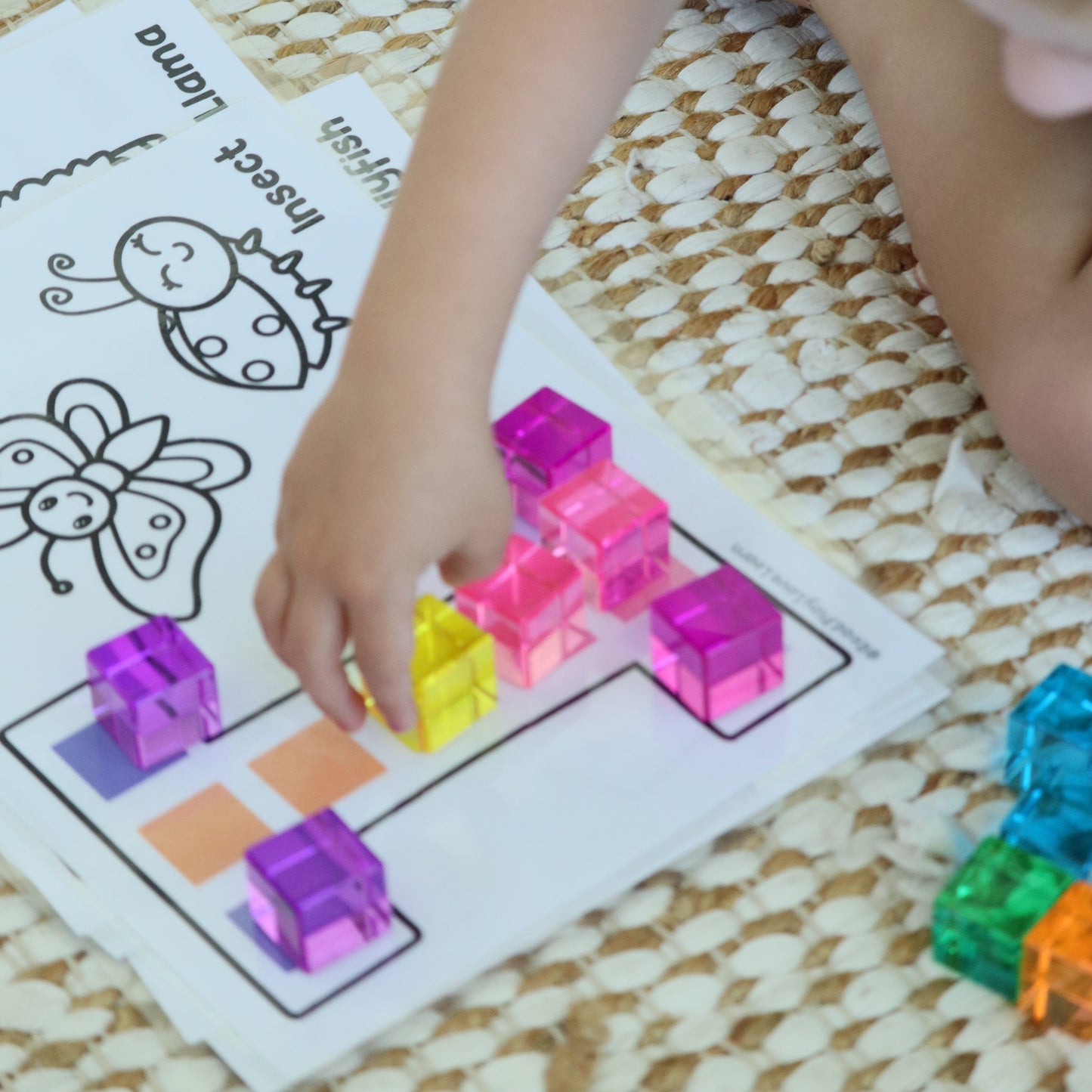60 Lucite Cubes, Alphabet & Numbers Printables Bundle