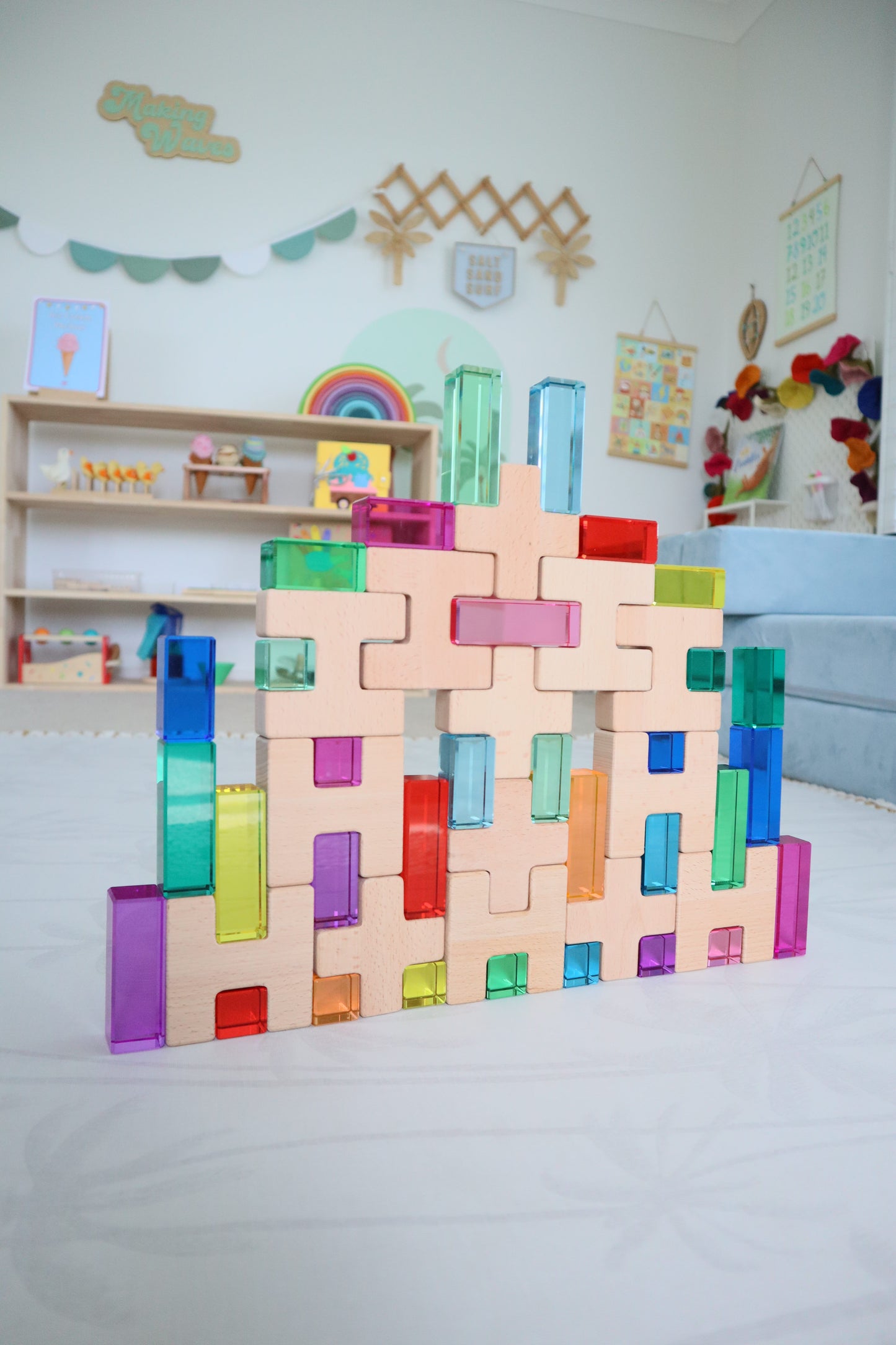 H-Cross Blocks with Lucites and Lucite Rainbow Mountain *Discounted bundle*