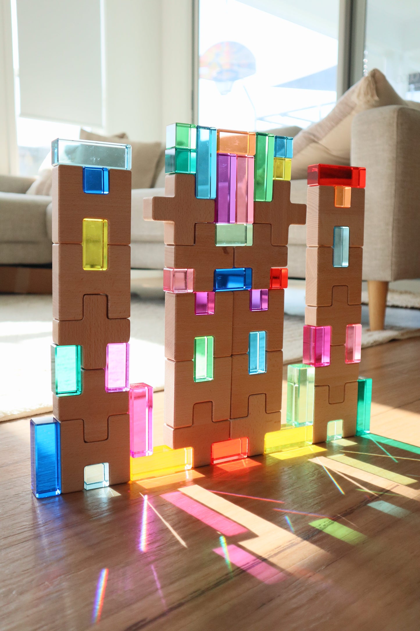 H-Cross Blocks with Lucites and Lucite Rainbow Mountain *Discounted bundle*