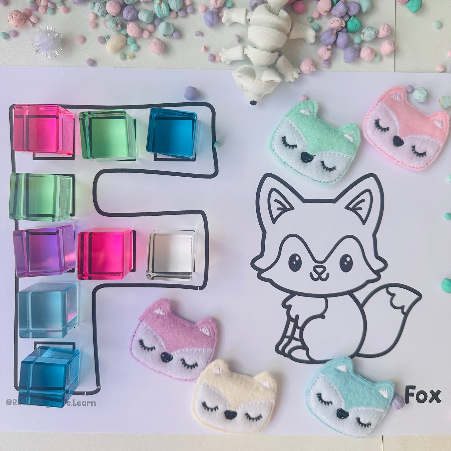 60 Lucite Cubes, Alphabet & Numbers Printables Bundle