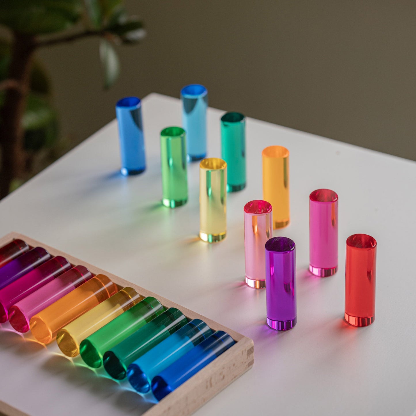 20 Medium Cylindrical Columns (Rainbow)
