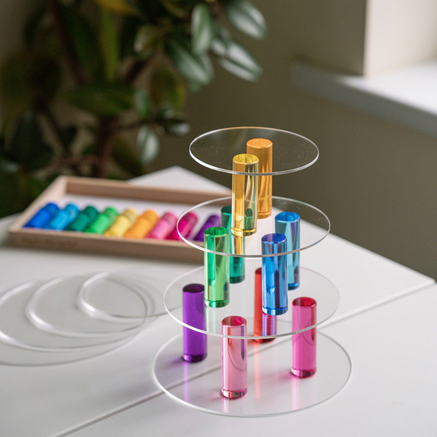 20 Medium Cylindrical Columns (Rainbow)