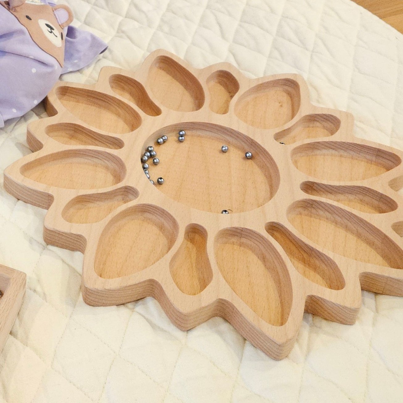 Large Beechwood Flower Tray