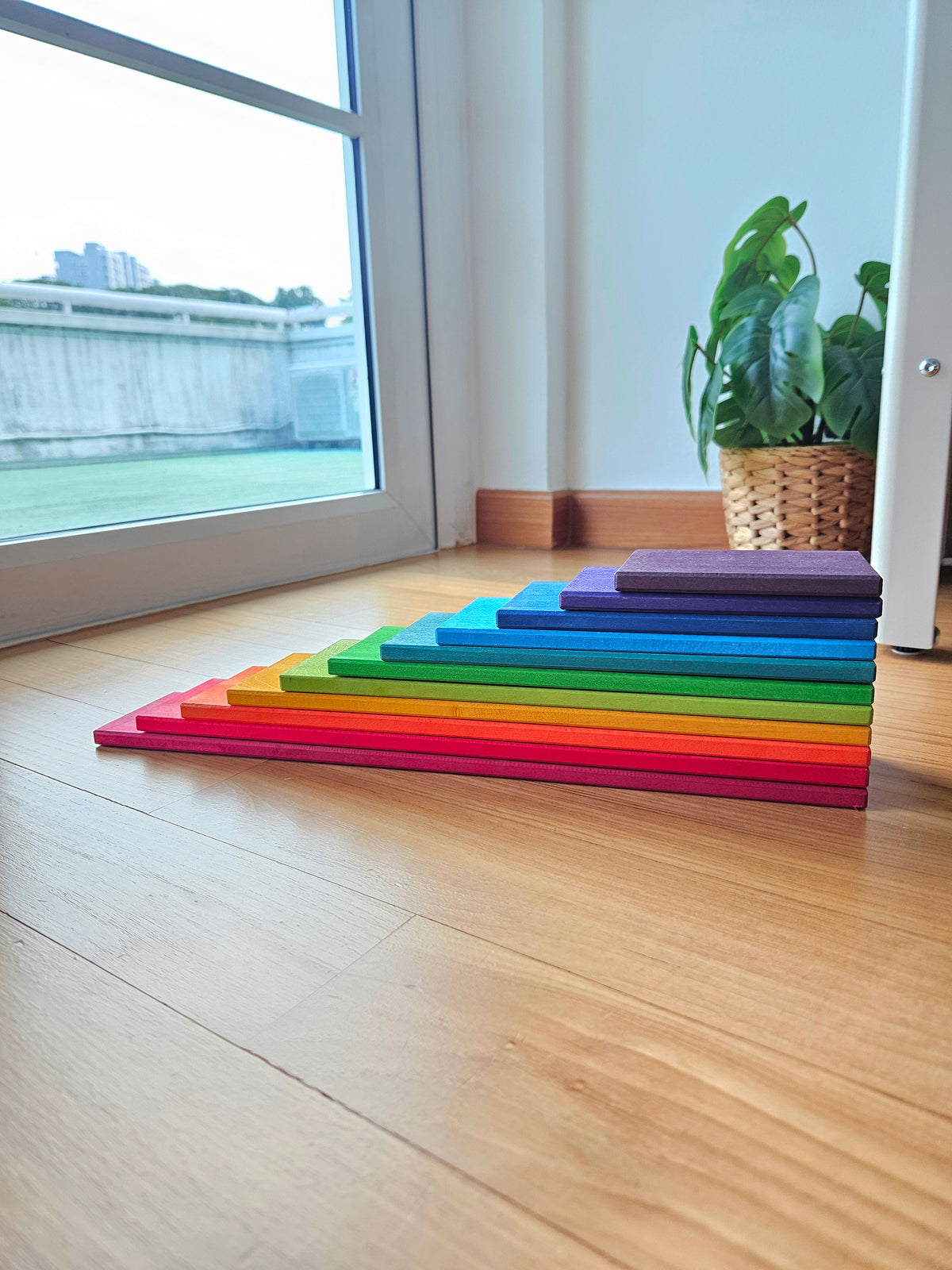 11 Wooden Rainbow Slats