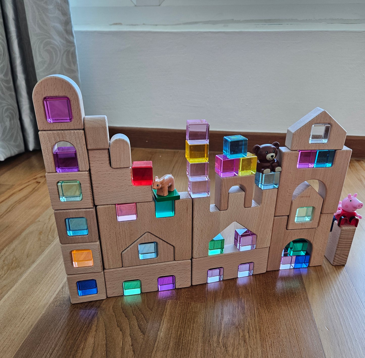 Castle Building Blocks with Lucite Cubes