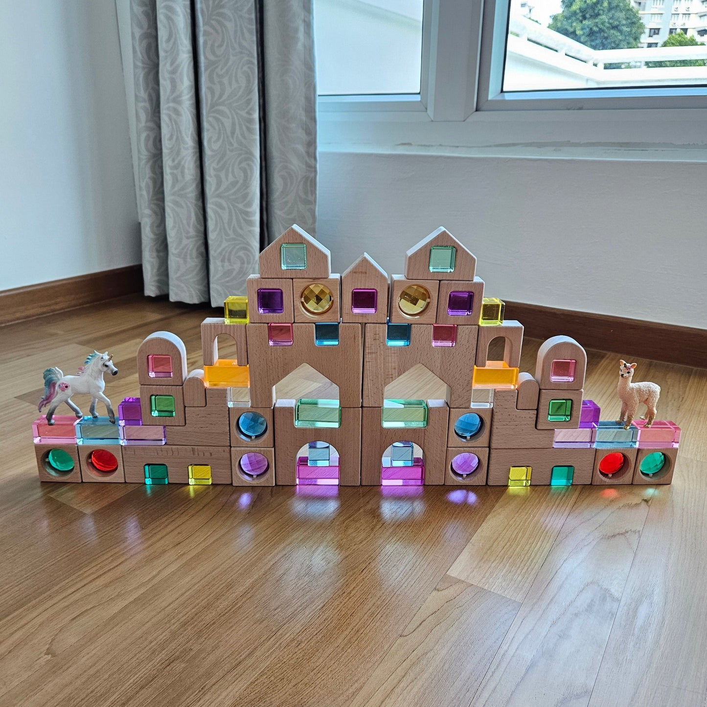 Castle Building Blocks with Lucite Cubes