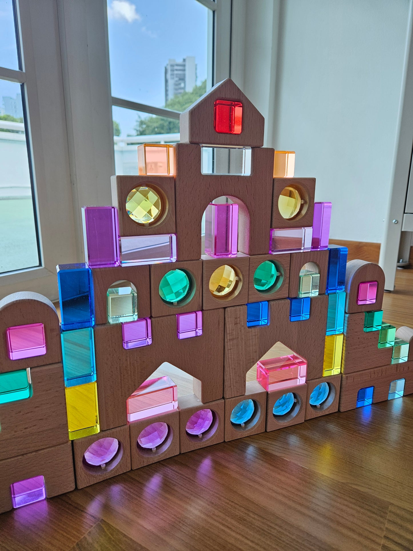 Castle Building Blocks with Lucite Cubes