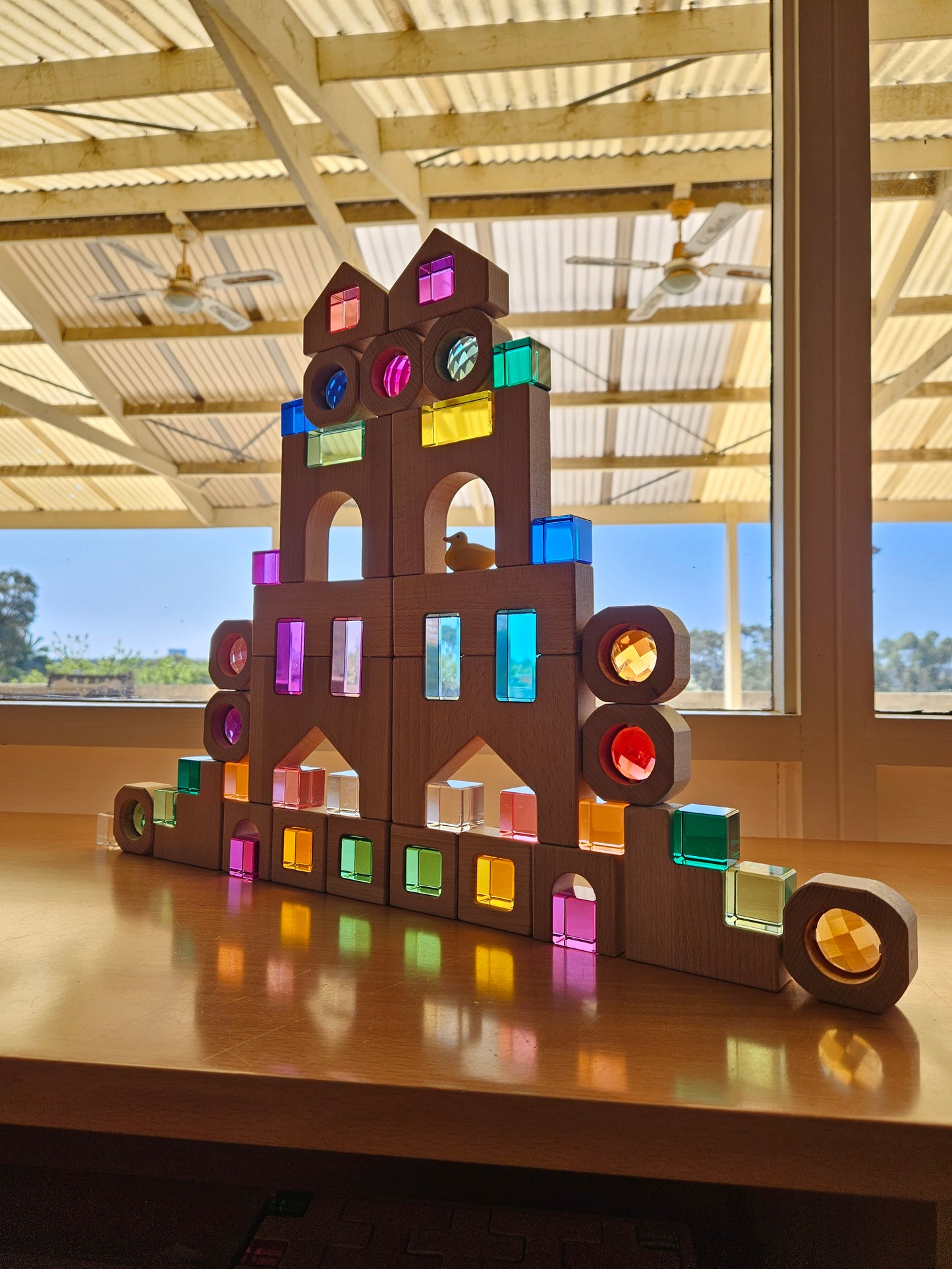 Castle Building Blocks with Lucite Cubes