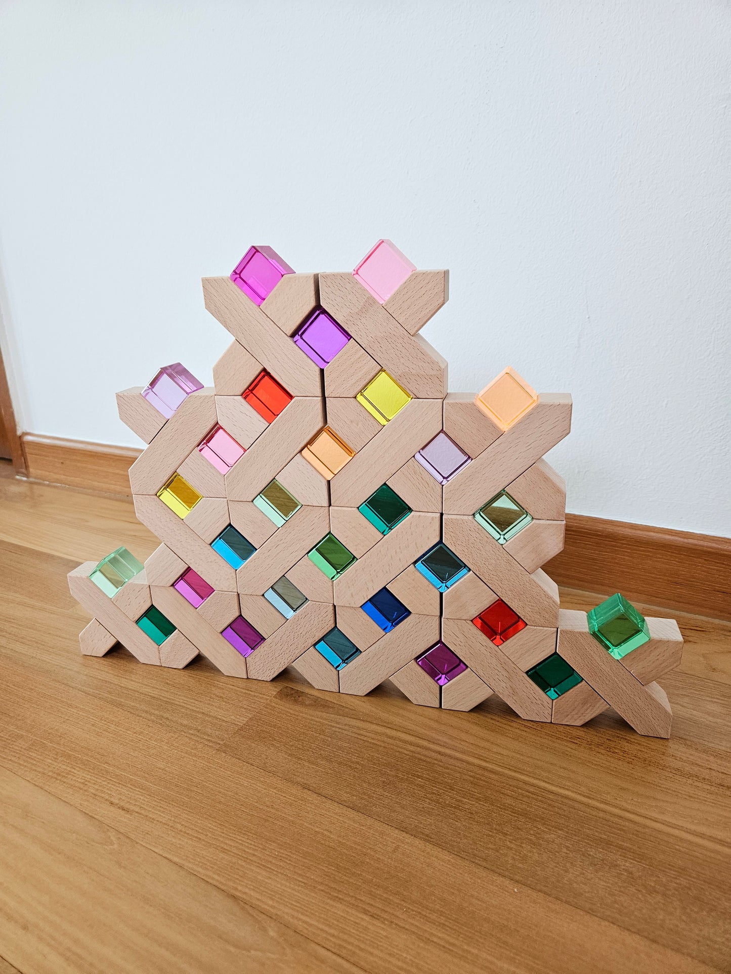 X Blocks in Wooden Tray