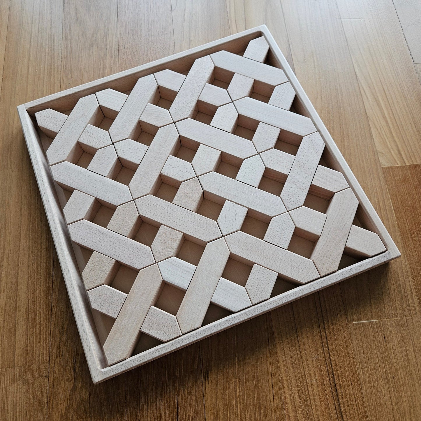 X Blocks in Wooden Tray