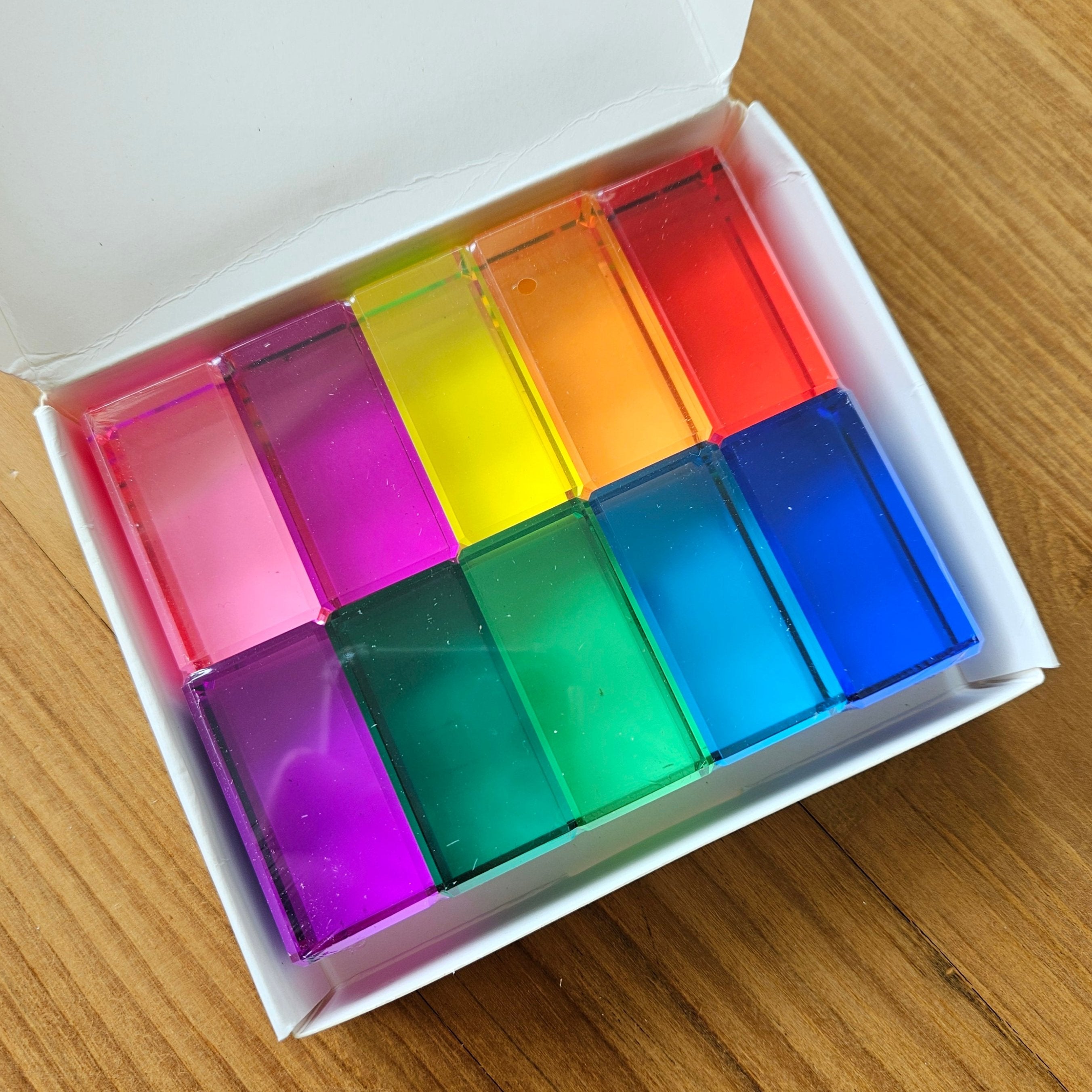 10 Lucite Cuboid Blocks – Playful Little Hearts