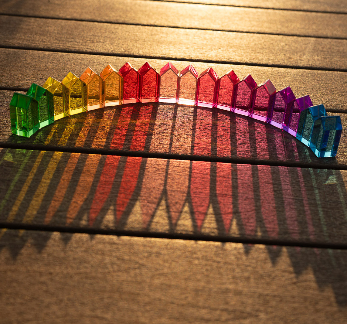 18 Lucite Rainbow Houses *Exclusive Collector's Edition Set*
