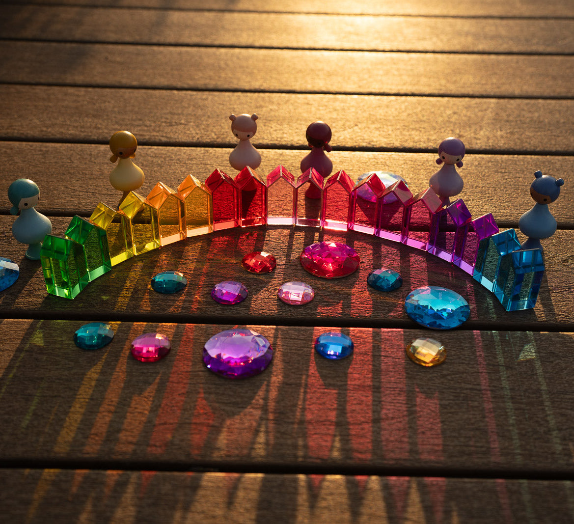 18 Lucite Rainbow Houses *Exclusive Collector's Edition Set*