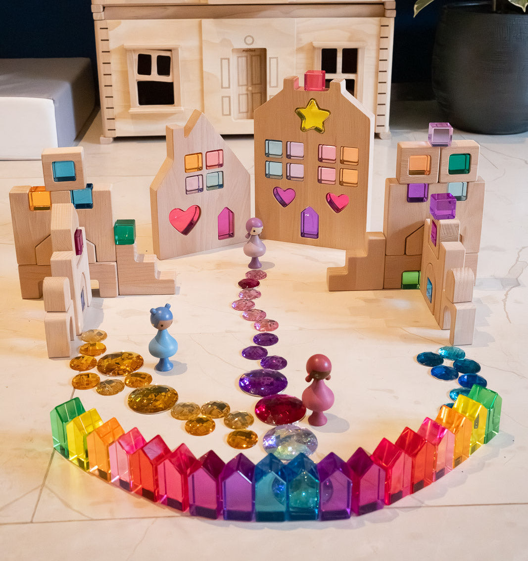 18 Lucite Rainbow Houses *Exclusive Collector's Edition Set*