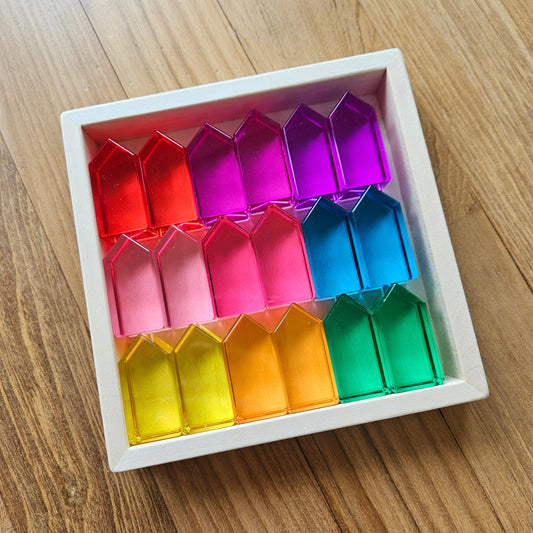 18 Lucite Rainbow Houses *Exclusive Collector's Edition Set*