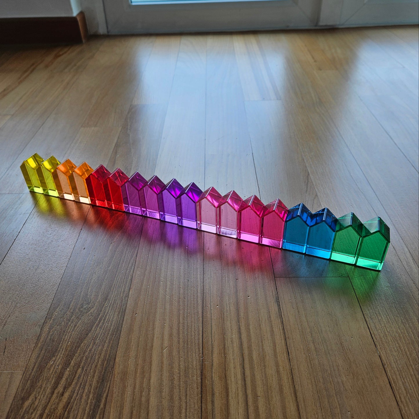 18 Lucite Rainbow Houses *Exclusive Collector's Edition Set*