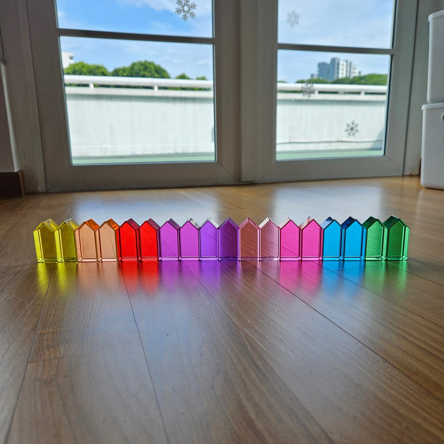 18 Lucite Rainbow Houses *Exclusive Collector's Edition Set*