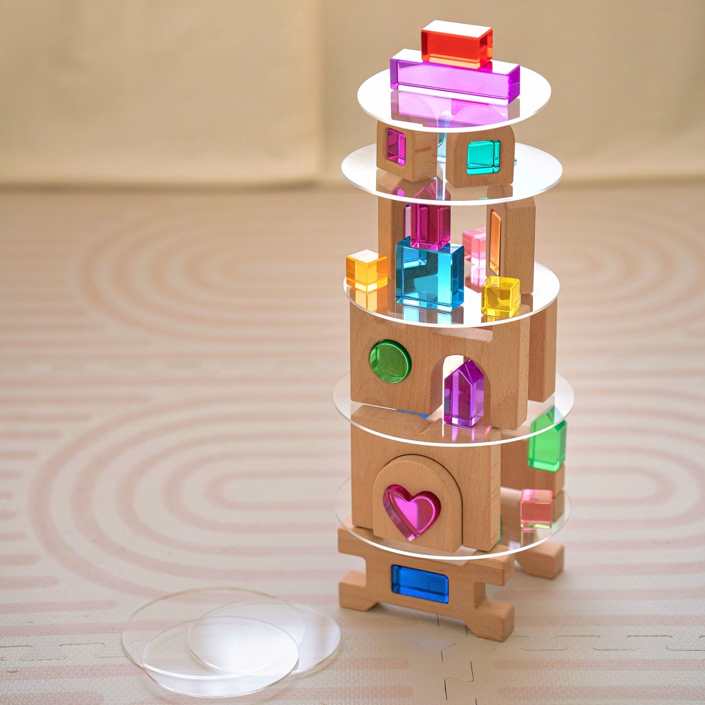 8 Clear Circular Acrylic Platforms