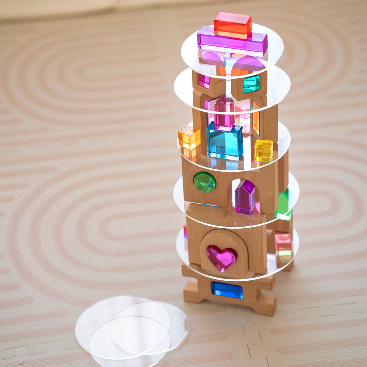 8 Clear Circular Acrylic Platforms