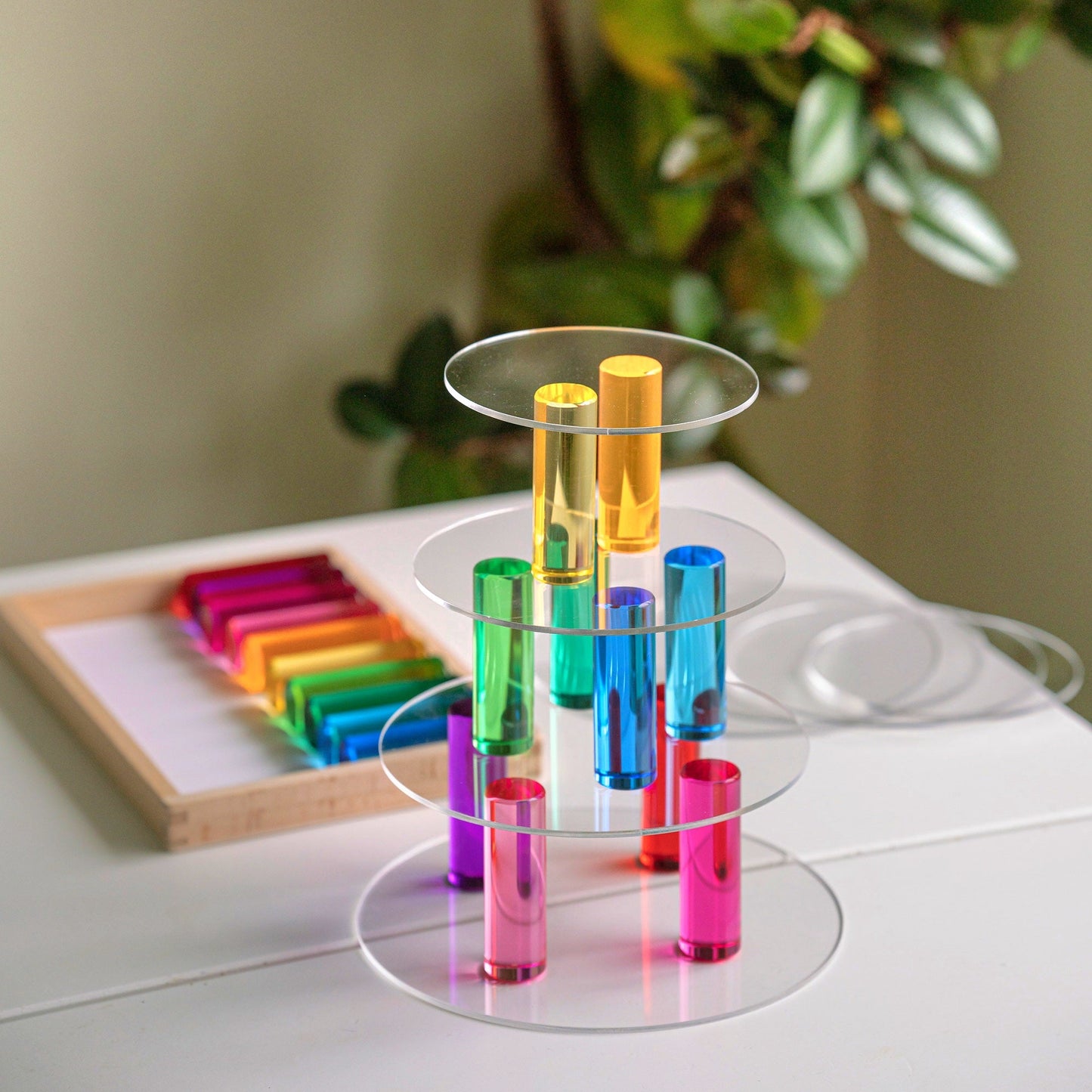 8 Clear Circular Acrylic Platforms