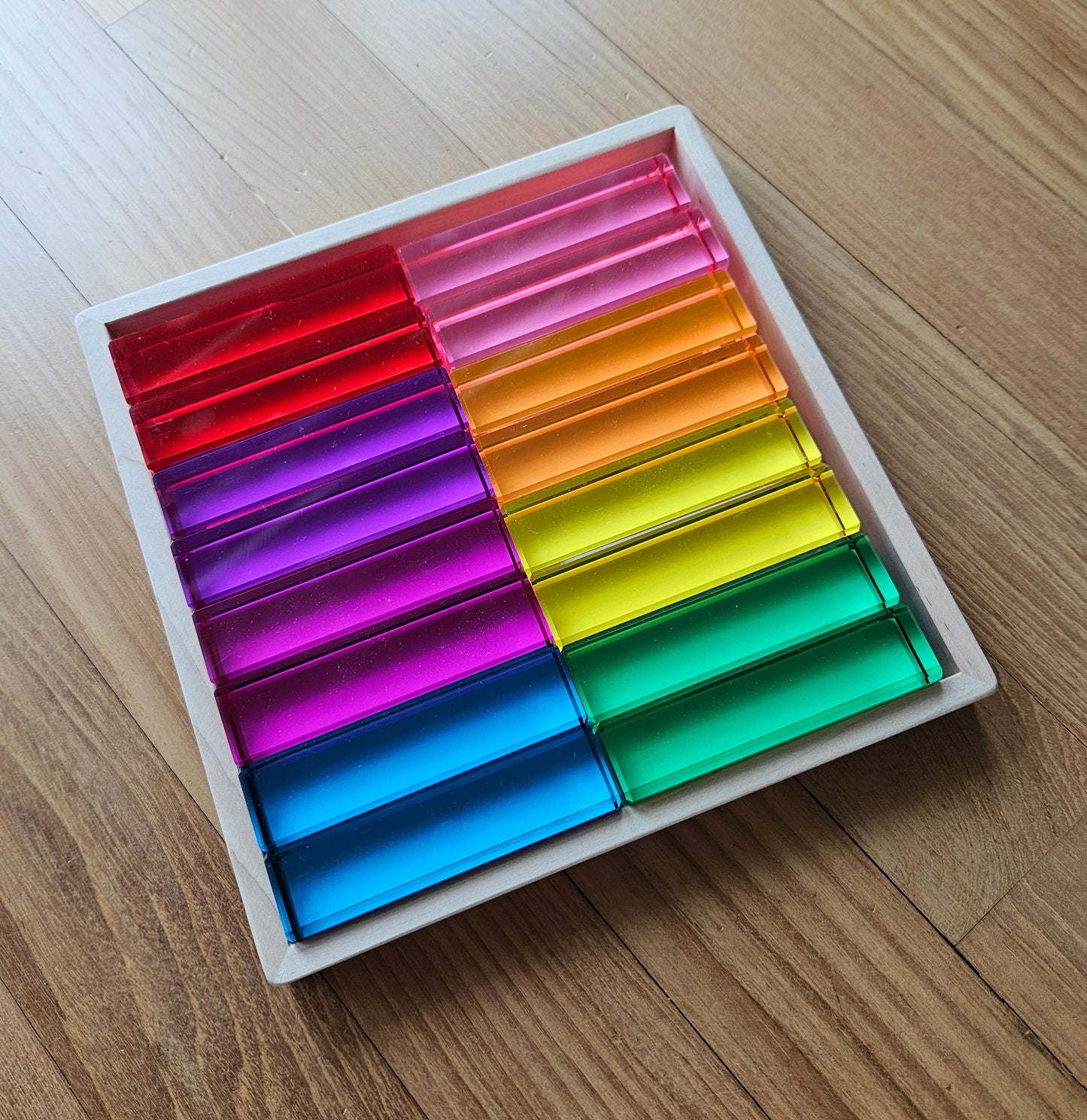 16 Lucite Pillars (Rainbow) Block Set *Exclusive Limited Edition*