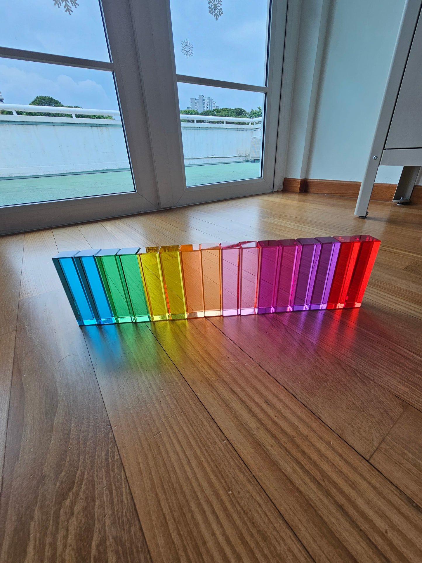 16 Lucite Pillars (Rainbow) Block Set *Exclusive Limited Edition*