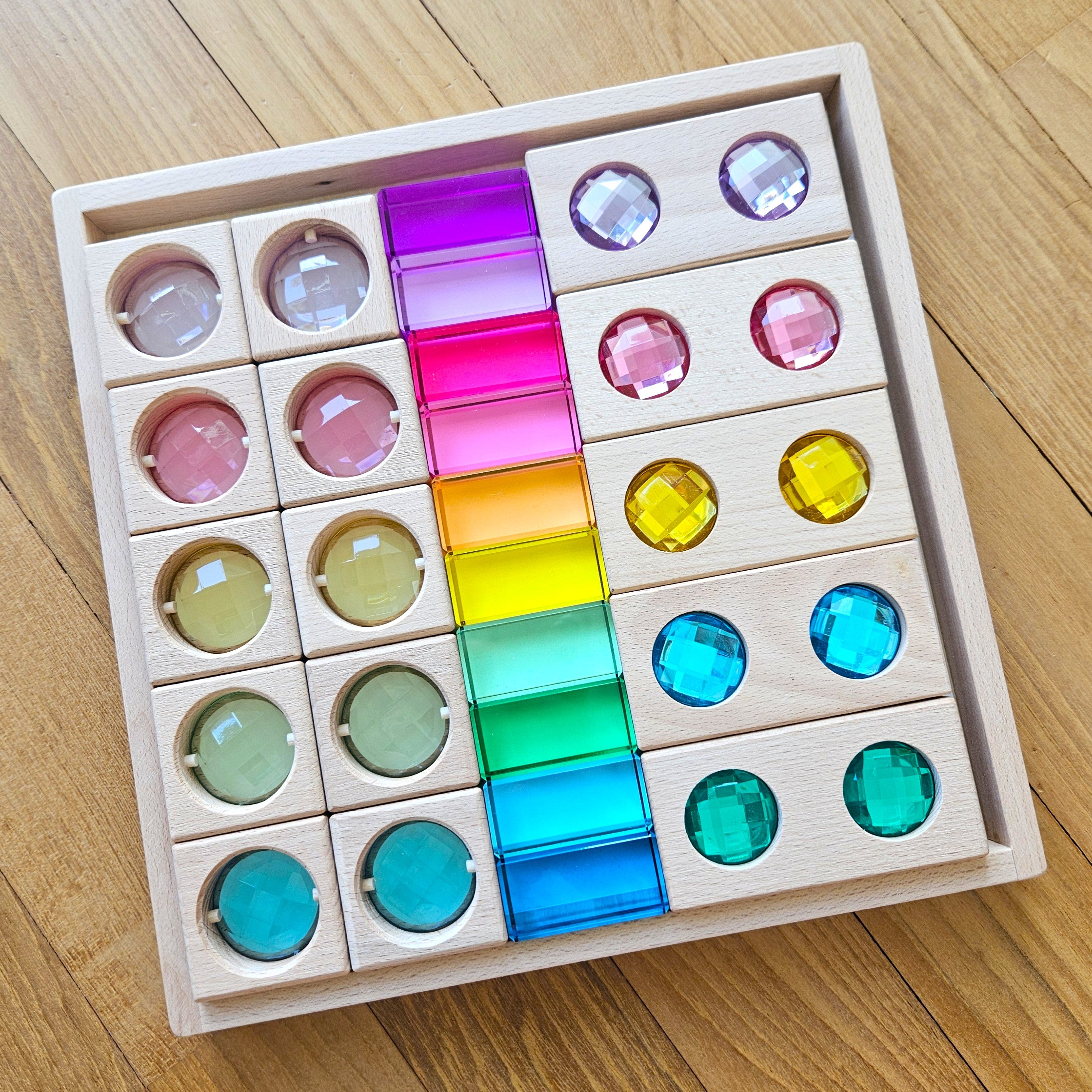 25 Mixed Jewel & Lucite Blocks (Pastel) – Playful Little Hearts