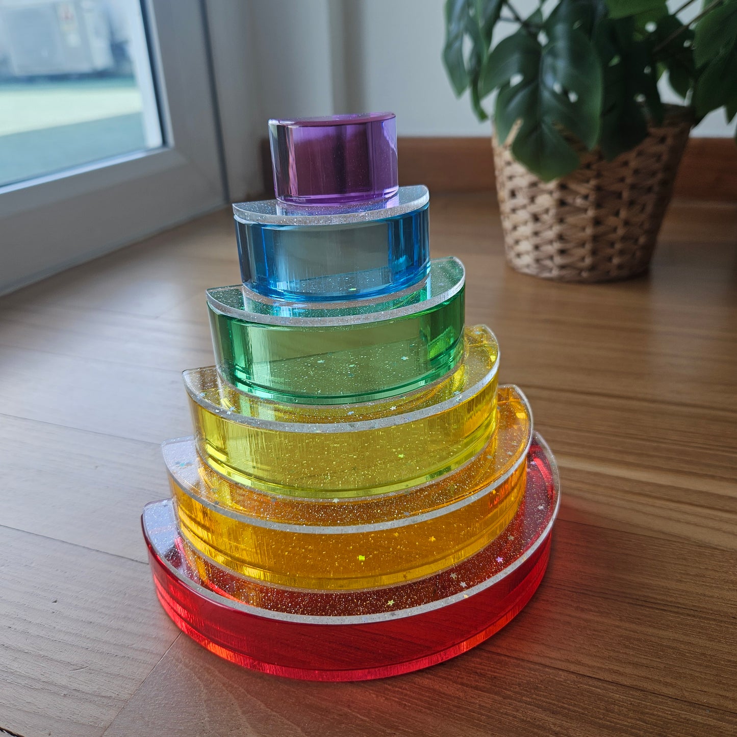 5 Glitter Semicircle Platforms