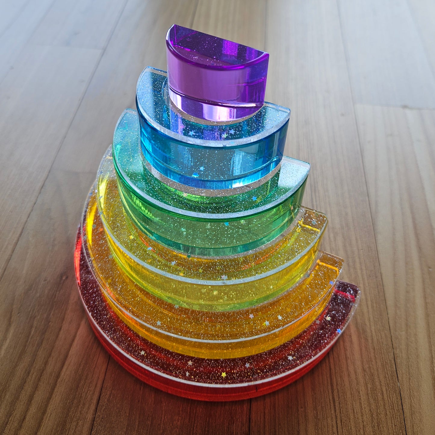 5 Glitter Semicircle Platforms