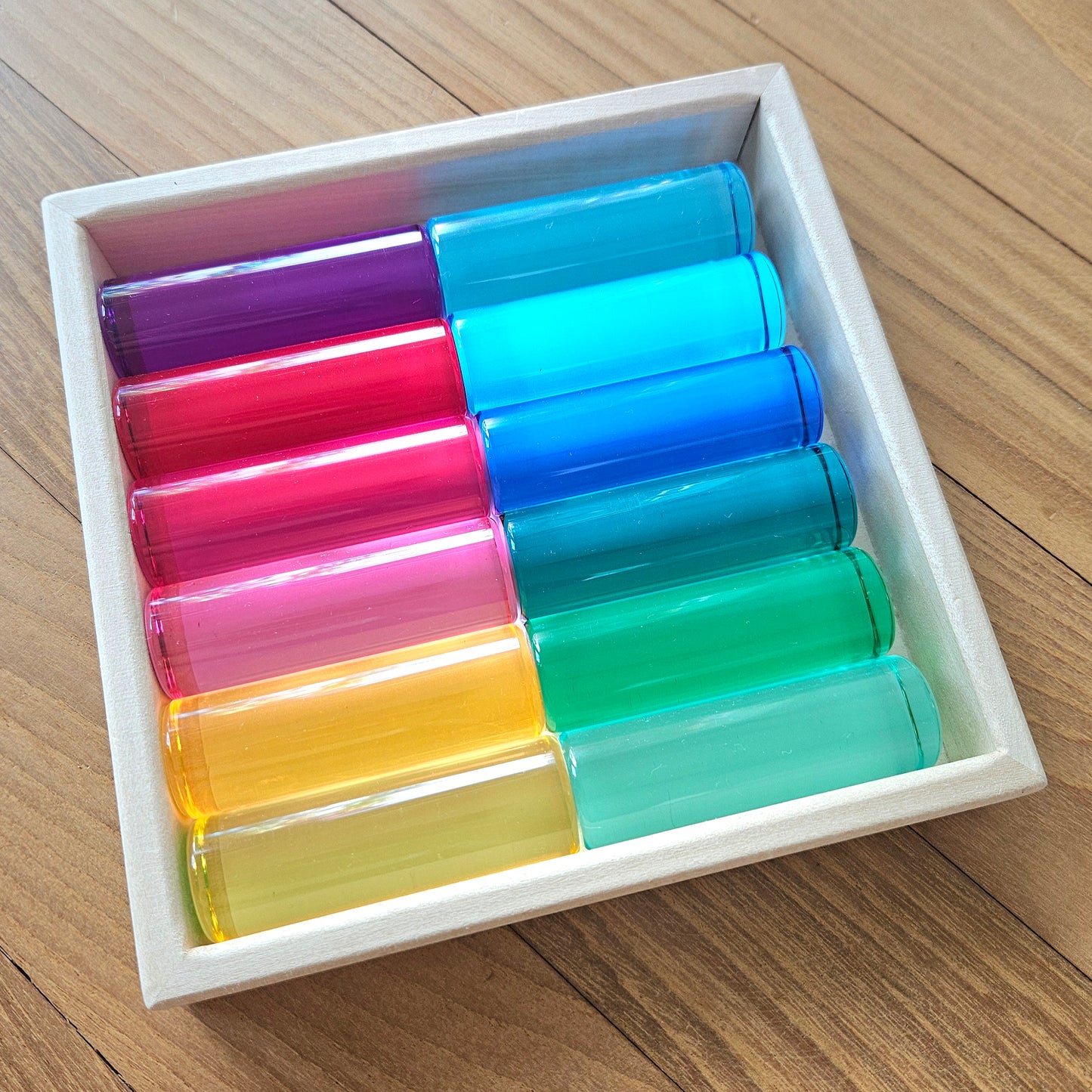 12 Lucite Cylindrical Columns