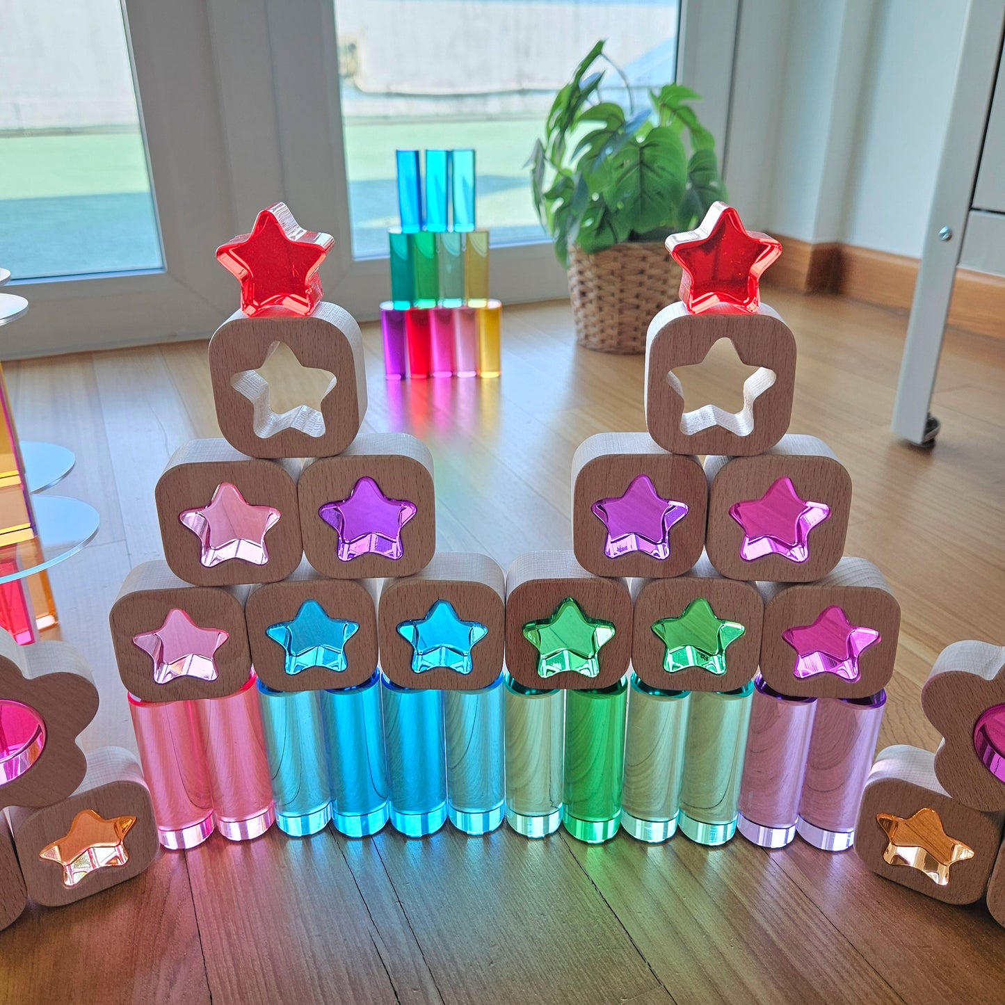 32 Medium Cylindrical Columns (Pastel)