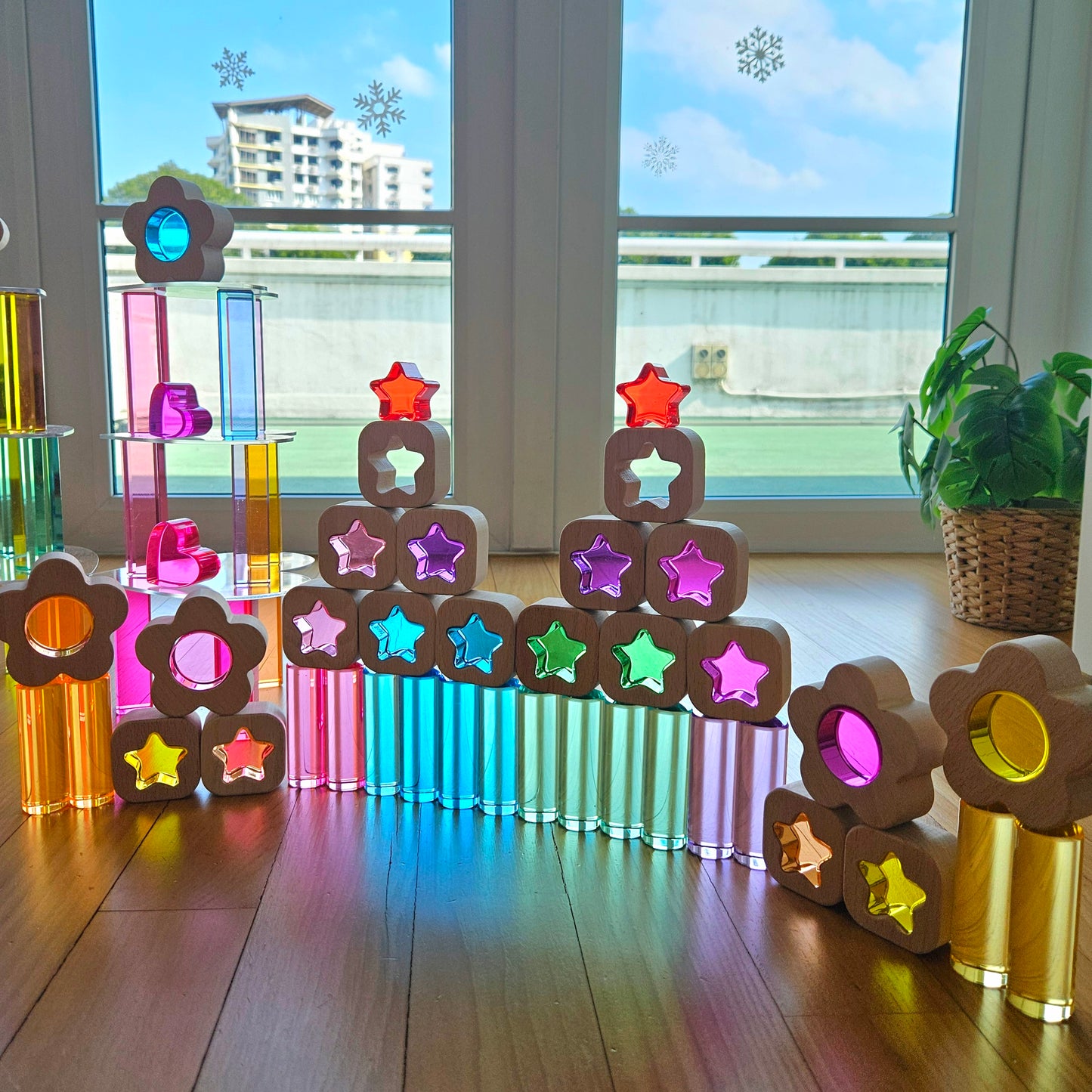 32 Medium Cylindrical Columns (Pastel)