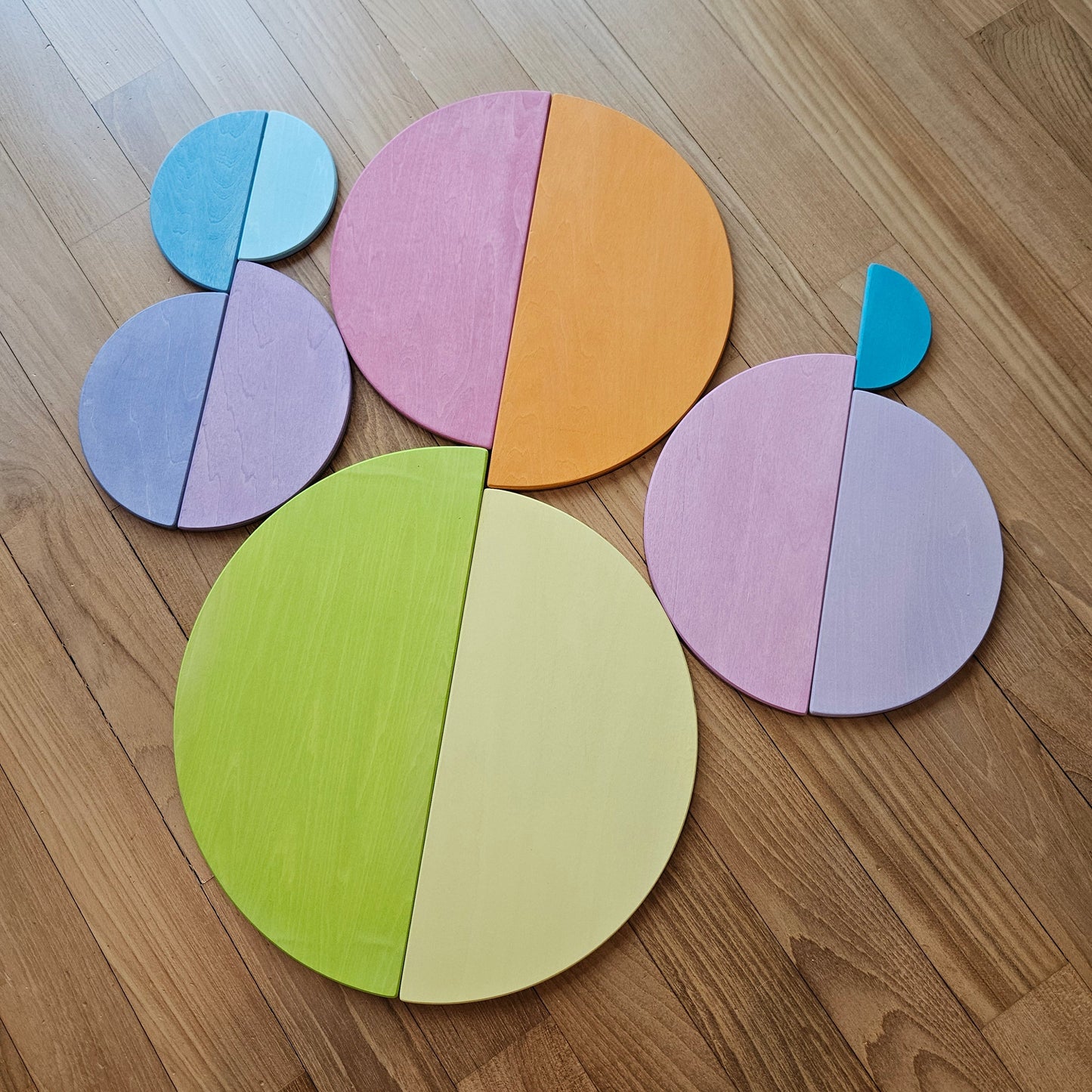 PRE-ORDER ONLY (Ships Early July 2026) - 11 Wooden Pastel Semi-circle Discs