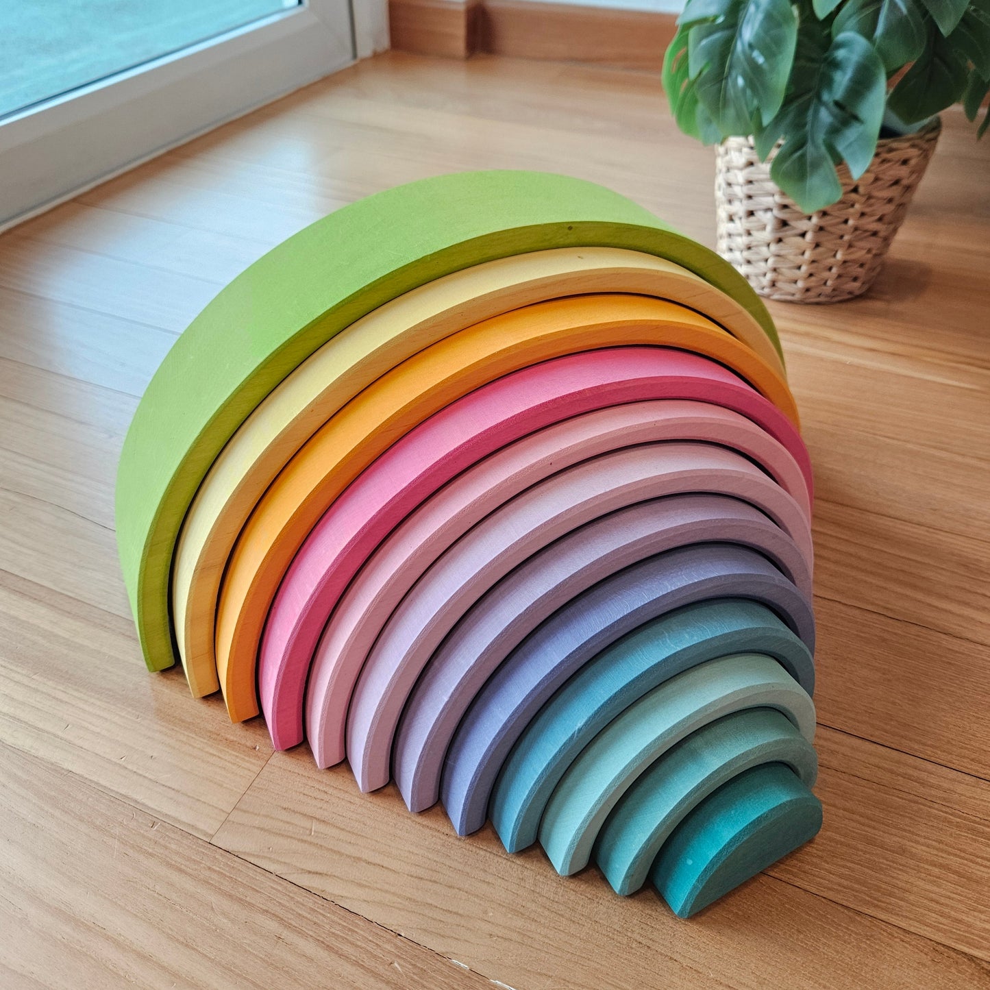 Wooden Pastel Rainbow