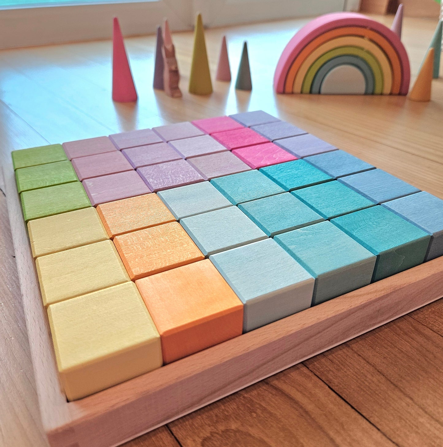 PRE-ORDER ONLY - 36 Pastel Wooden Cubes